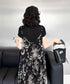 Faux Layered Floral Dress